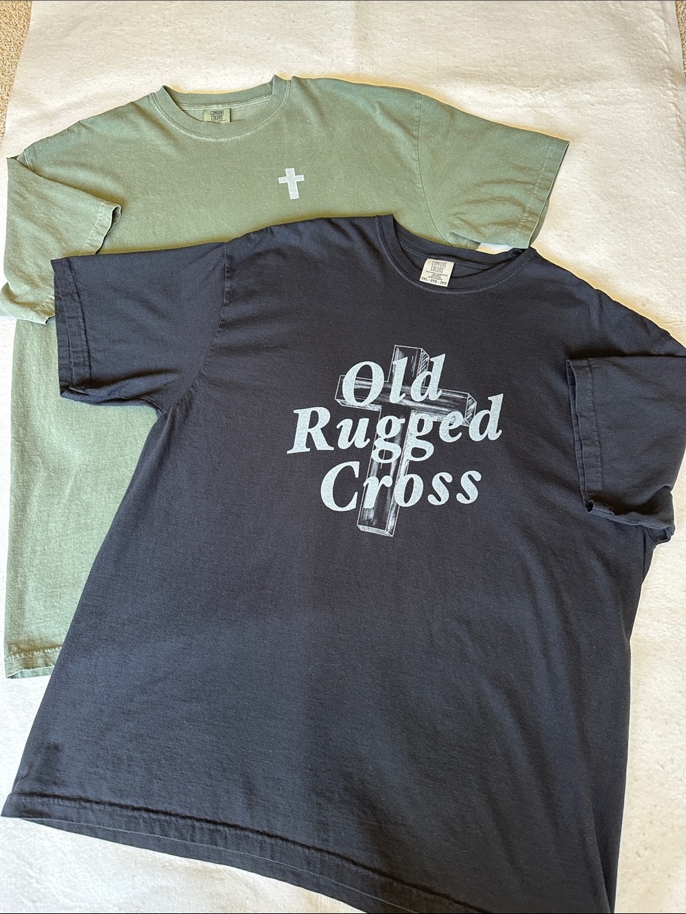 Comfort Colors Olive Green & Black Christian Graphic Tee Shirt Bundle size 2XL